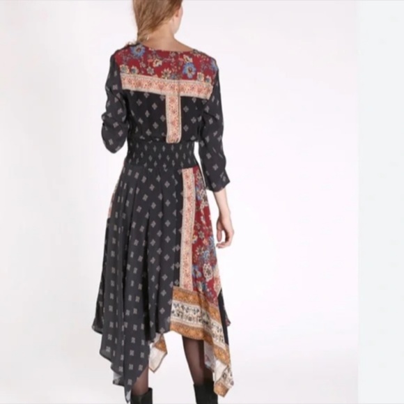 Desigual Gelia Bohemian Patchwork Handkerchief Midi Dress Size EU40/US 6 - NWT - Picture 2 of 16